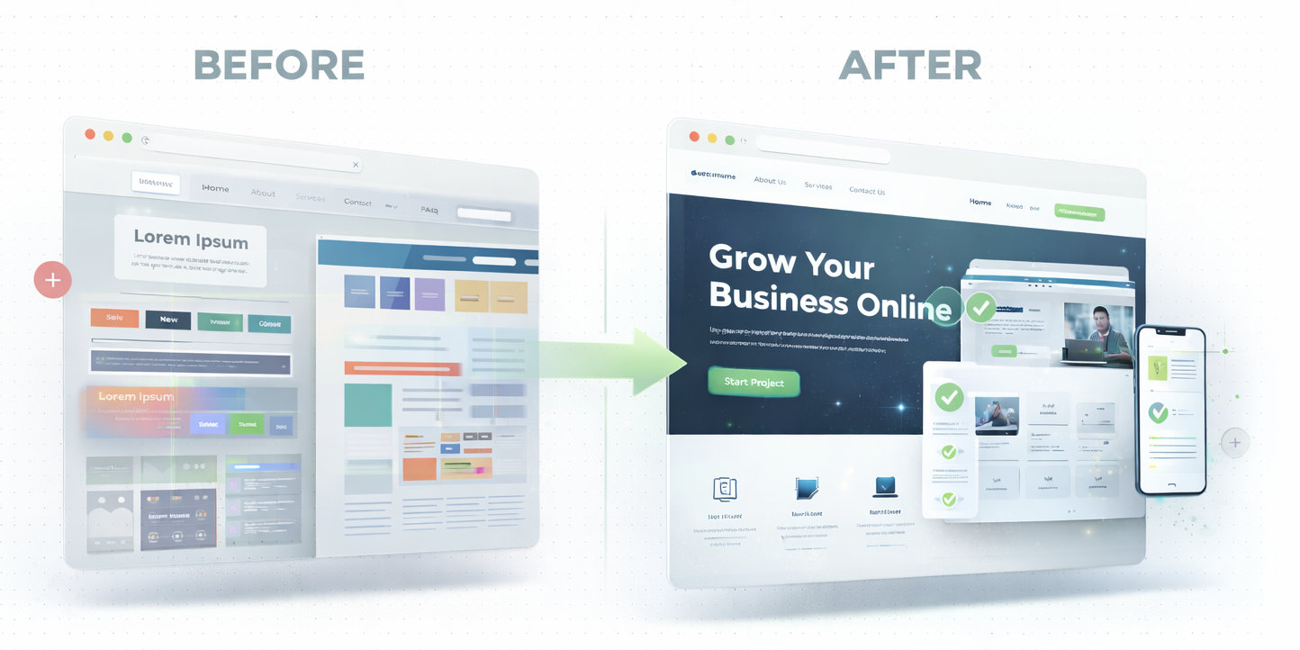 Website redesign project preview
